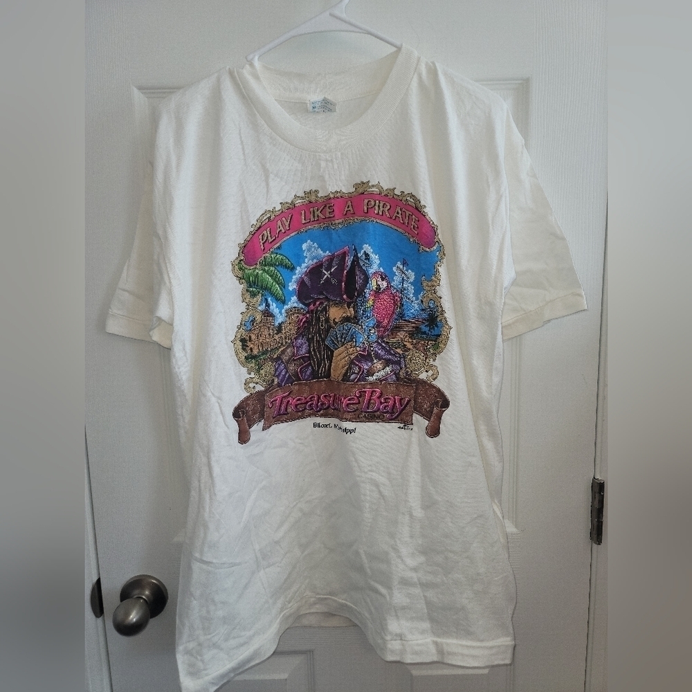 Mens Treasure Bay Casino Biloxi MS Short Sleeve Crew Neck T-shirt SZ L Single...